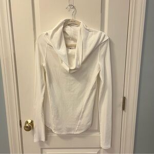Free People White Cowl Neck Sweater